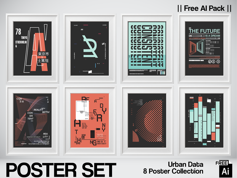 Urban Data — 8 Free AI Posters