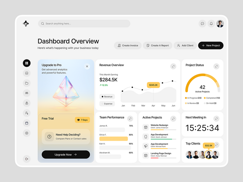 Agency Management Dashboard UI/UX Design
