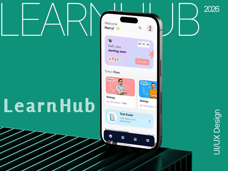 Learn Hub | Education App Design | UIUX
