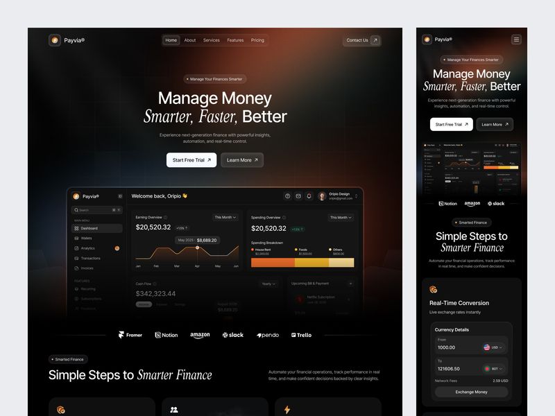 Finance SaaS Landing Page