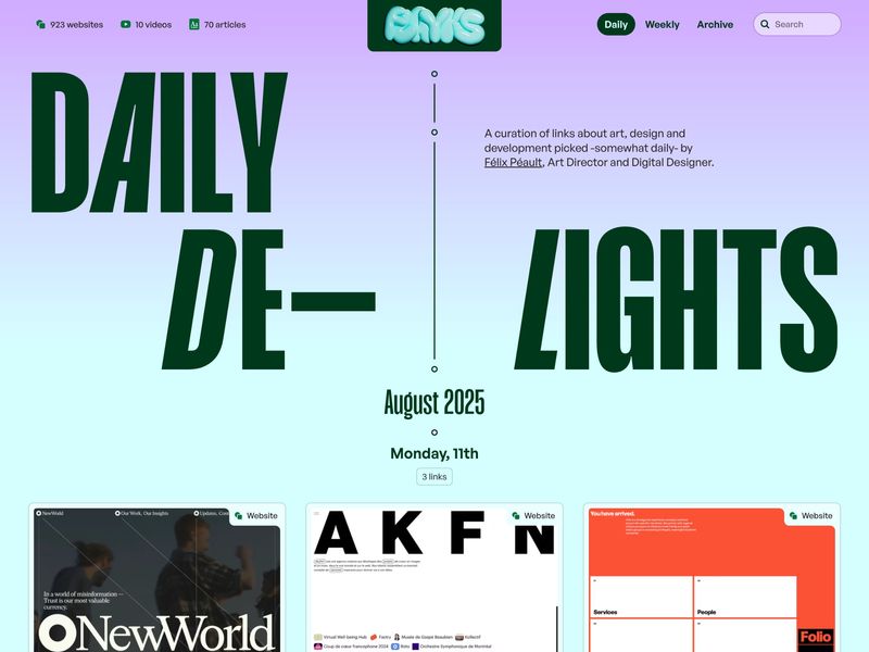Daily Delights – Curated links by Flayks