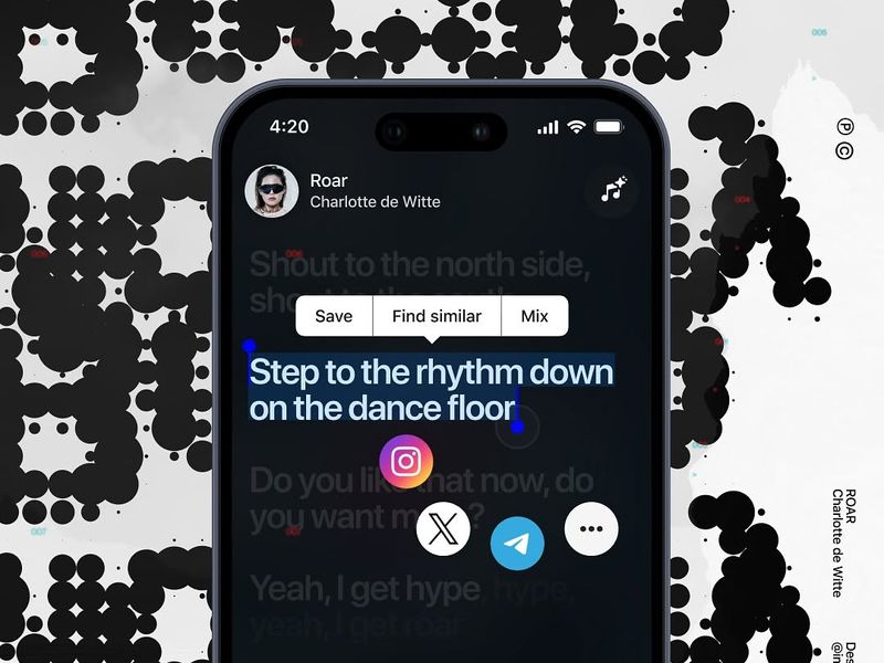 A music app where album covers come alive through AI
Futuristic listening spheres to share tracks, vibes & moments
Save, mix & send snippets—no more timestamps
Welcome to your sonic universe