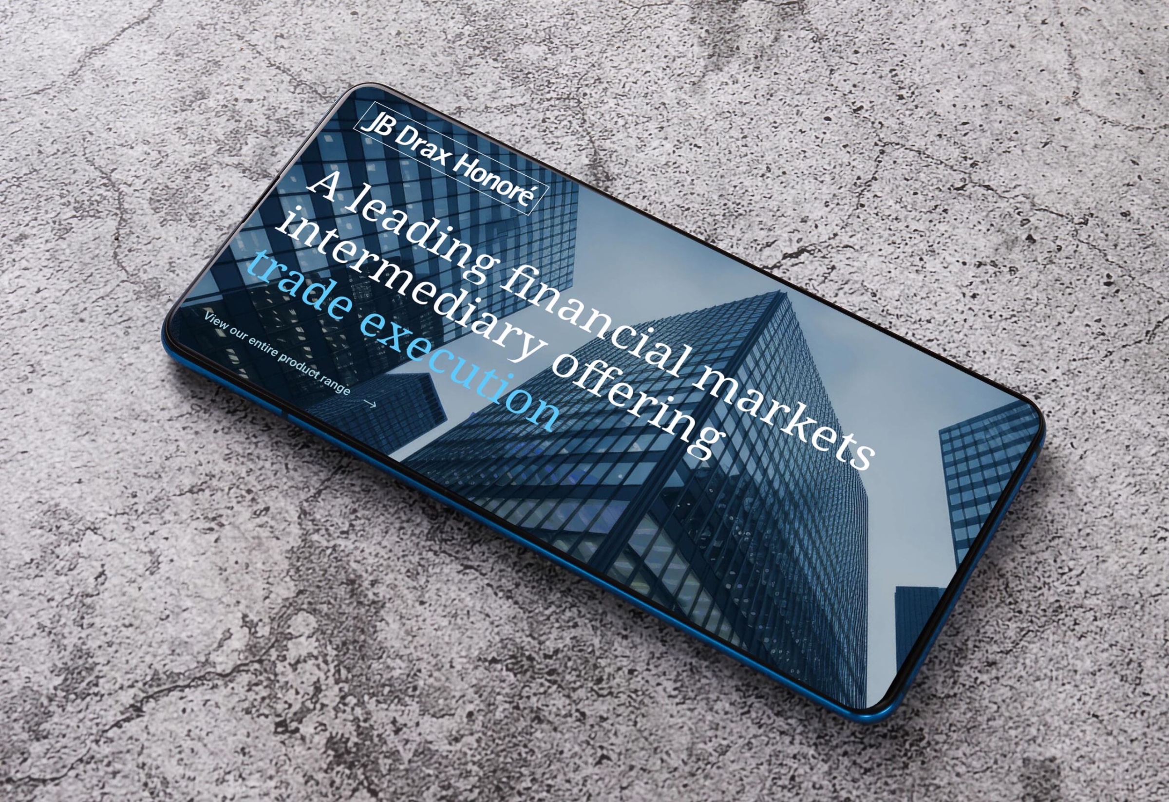 Web design for JB Drax Honoré