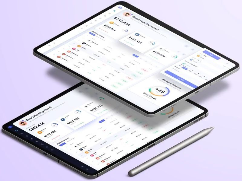 Crypto Exchange dashboard Animation