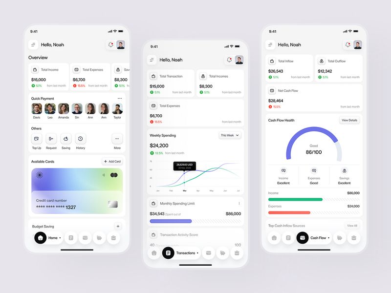Personal Finance Mobile App UI Design
