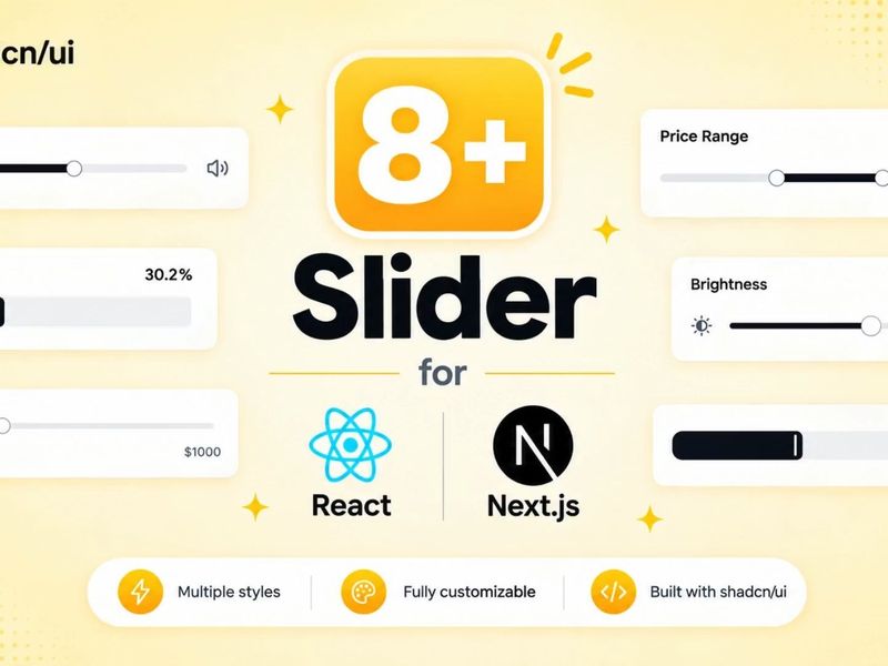  New Shadcn Slider UI Is Now Available