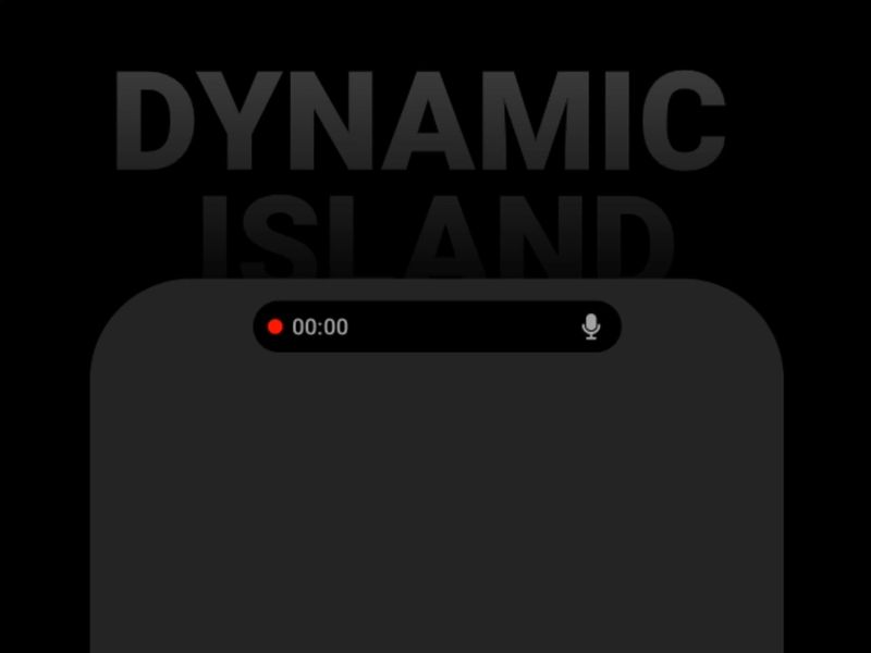 Dynamic Island UI/UX Interaction Design - Recording App Concept