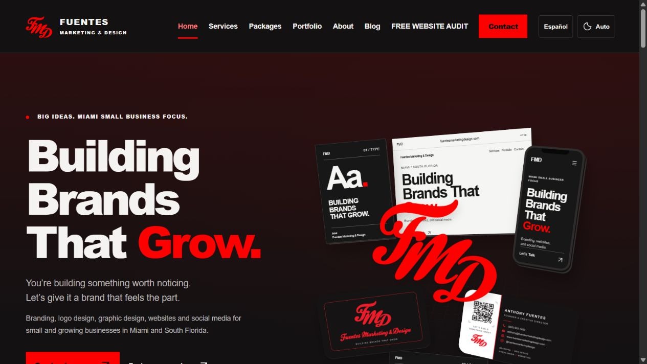 Fuentes Marketing & Design — Agency Website Image 0