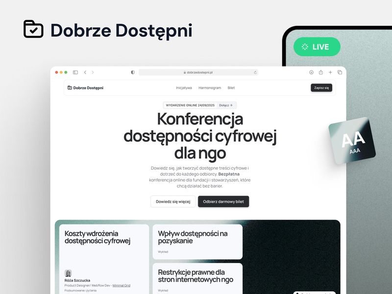 Dobrze Dostępni | Konferencja dostępności cyfrowej dla NGO
