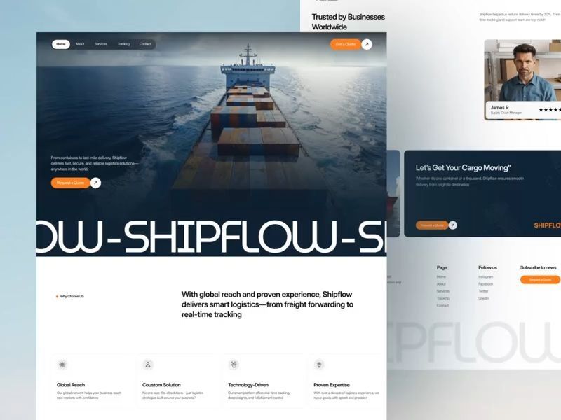 Cargo Shipment Tracking Website Design