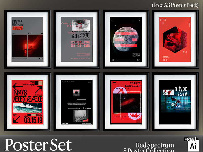 Red Spectrum — 8 Conceptual Posters