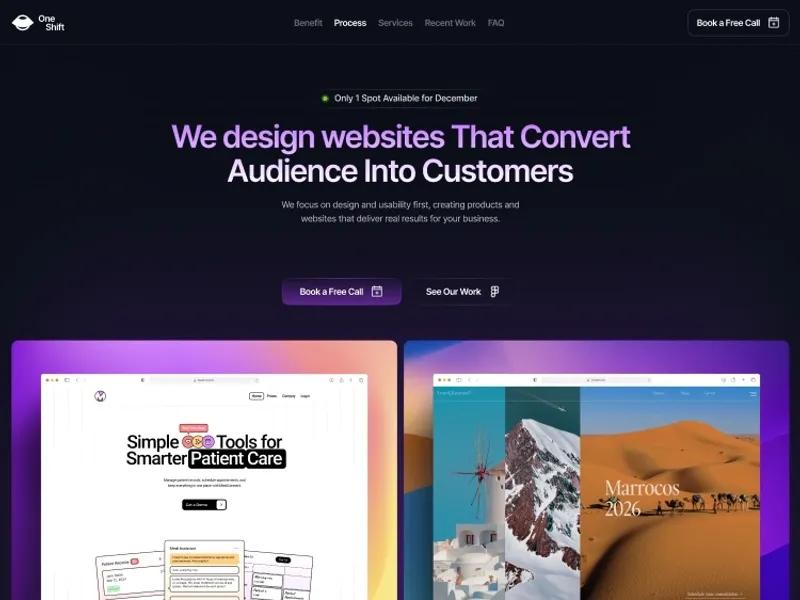 OneShift by Najm Studio - Agency design asset by webflow