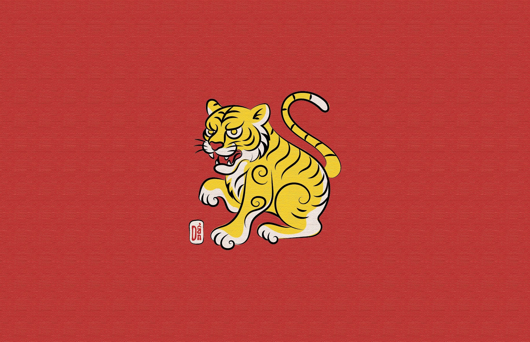 Premium Release: Dần – Tiger Spirit T-Shirt Design Image 3