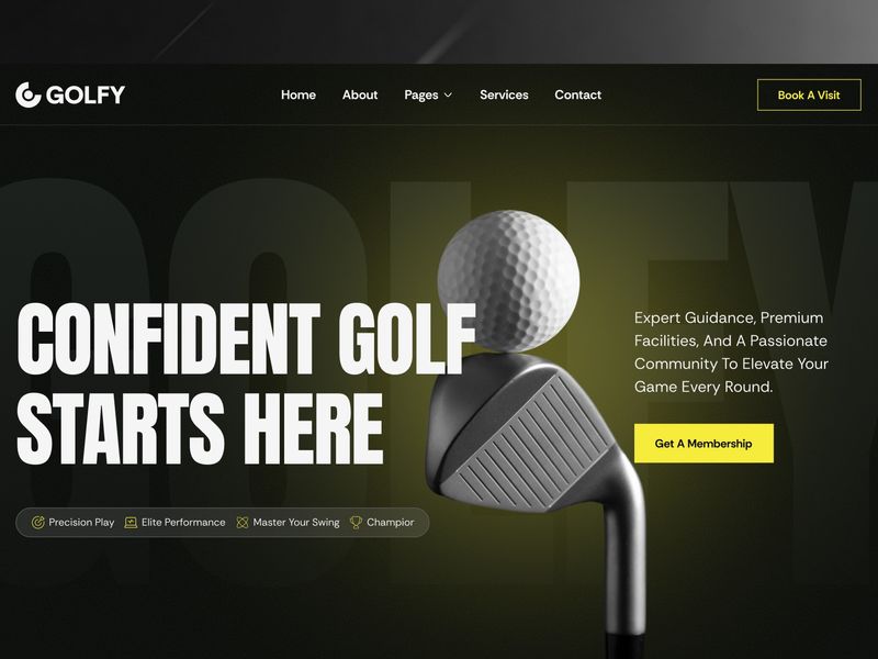 Golfy — A Modern Golf Club & Course Website Template