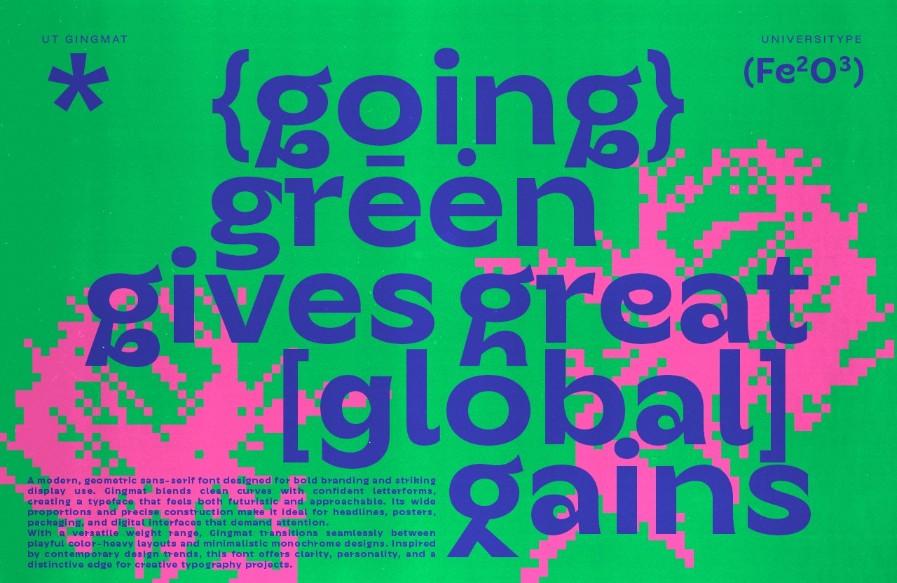 UT Gingmat – A Bold Stylish Sans Image 0