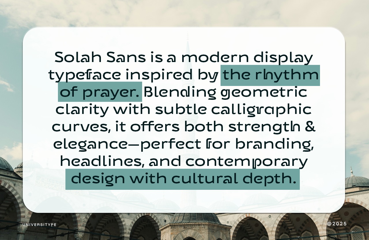 UT Solah Sans - Soft Geometry With Spiritual Breath Image 0