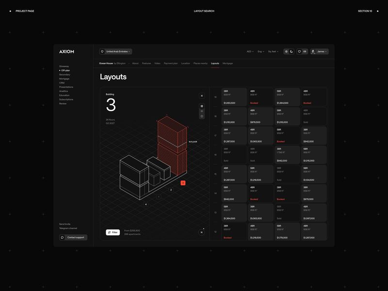 Axiom — Layout Selection