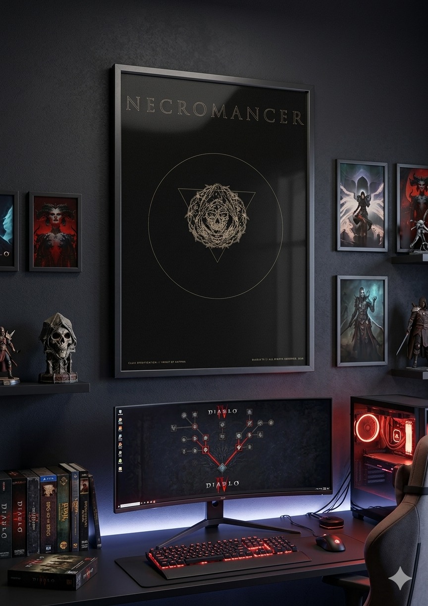 "NECROMANCER" – Dark Fantasy Poster & Key Art Design