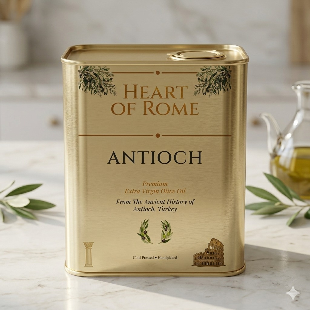 HEART OF ROME: ANTIOCH – Premium Olive Oil Packaging Design Image 0