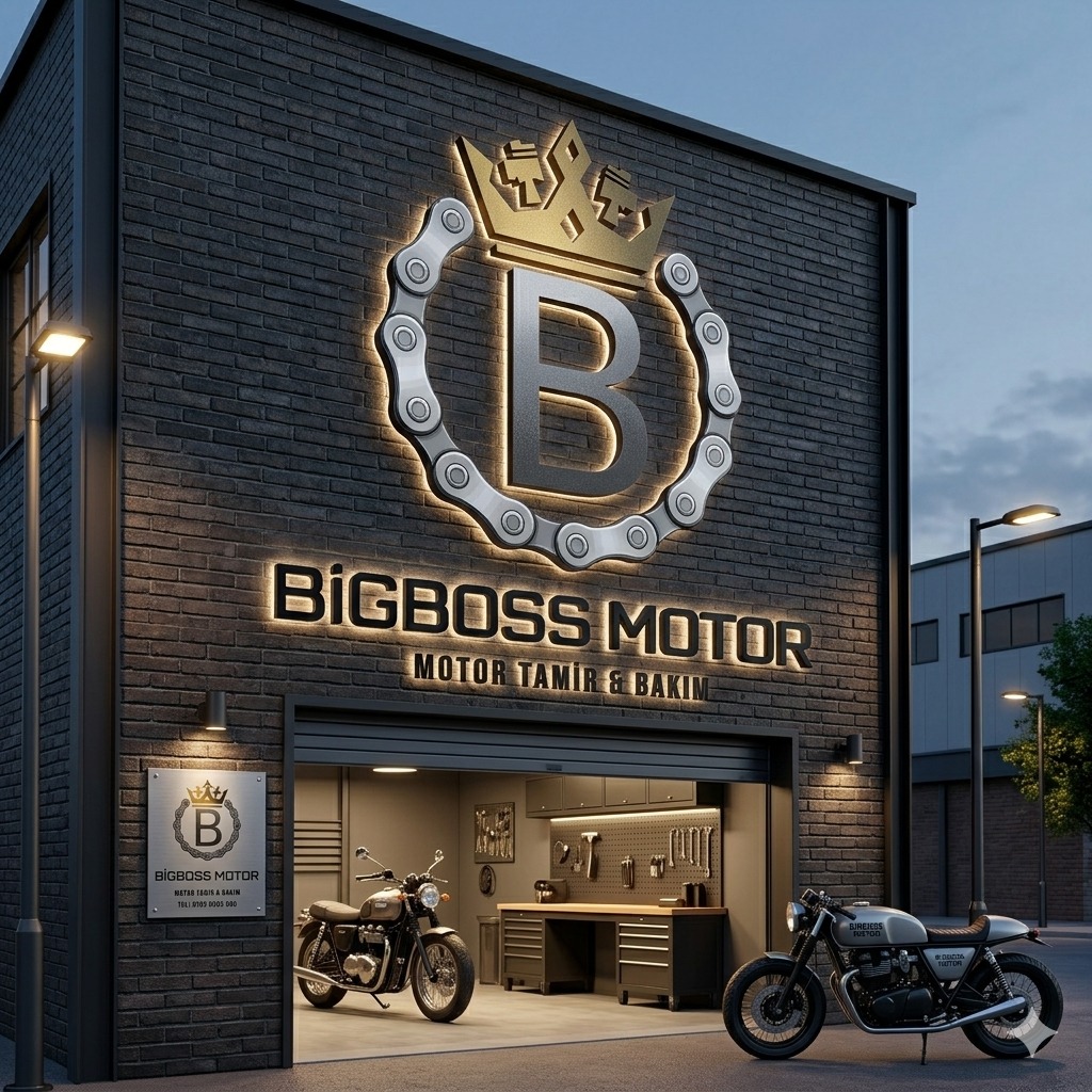 BigBoss Motor | Motorcycle Repair & Maintenance Logo Design Image 0