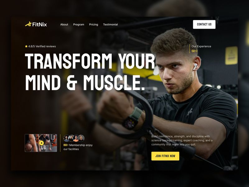 Fitnix: Responsive Business Website Template by Grabui Library — Framer Marketplace