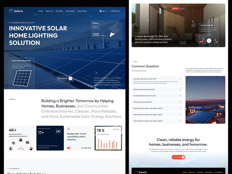 Solario - Solar Energy Website Design