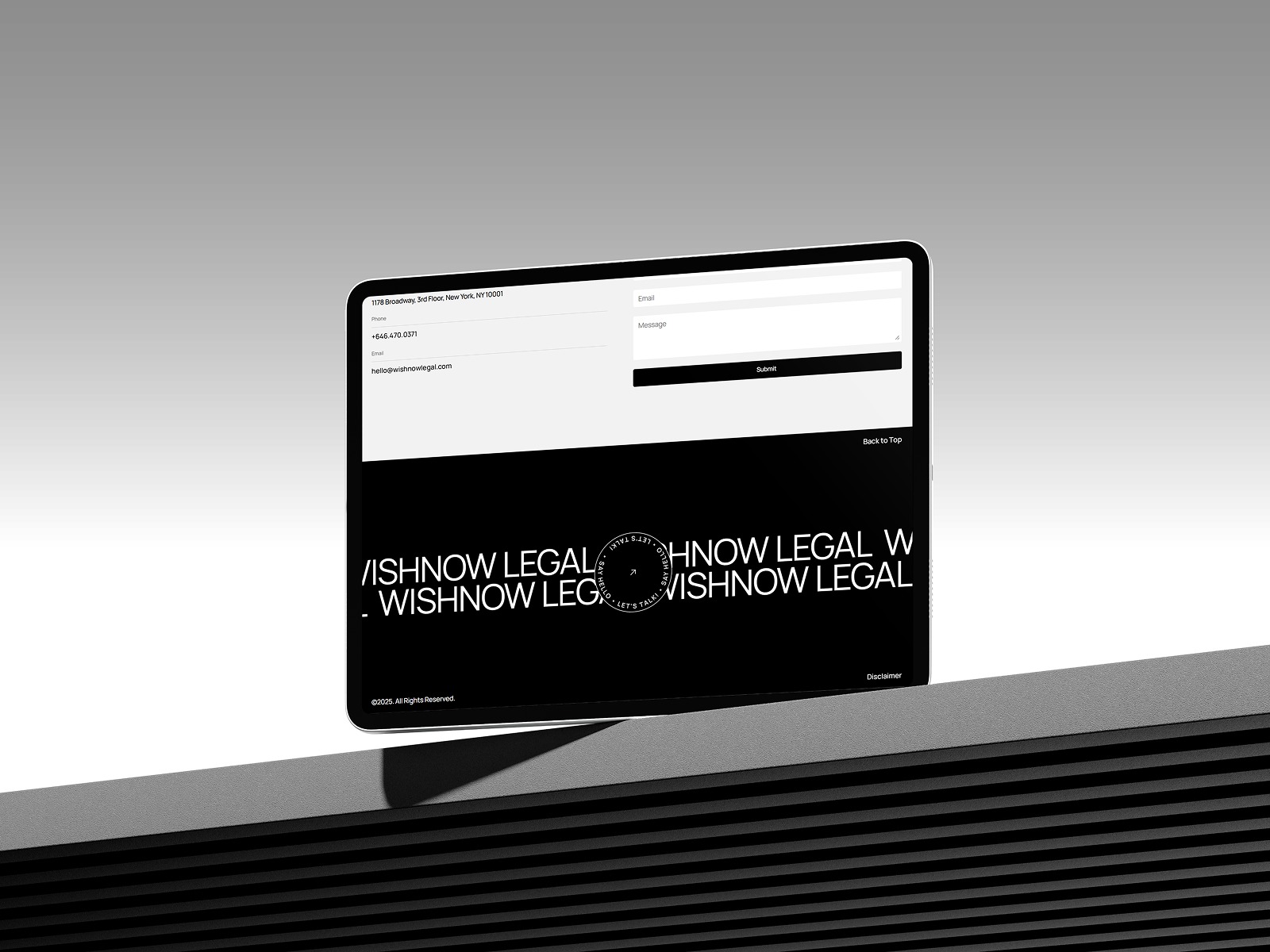 Wishnow Legal: Framer Landing Page Design and Development Image 2