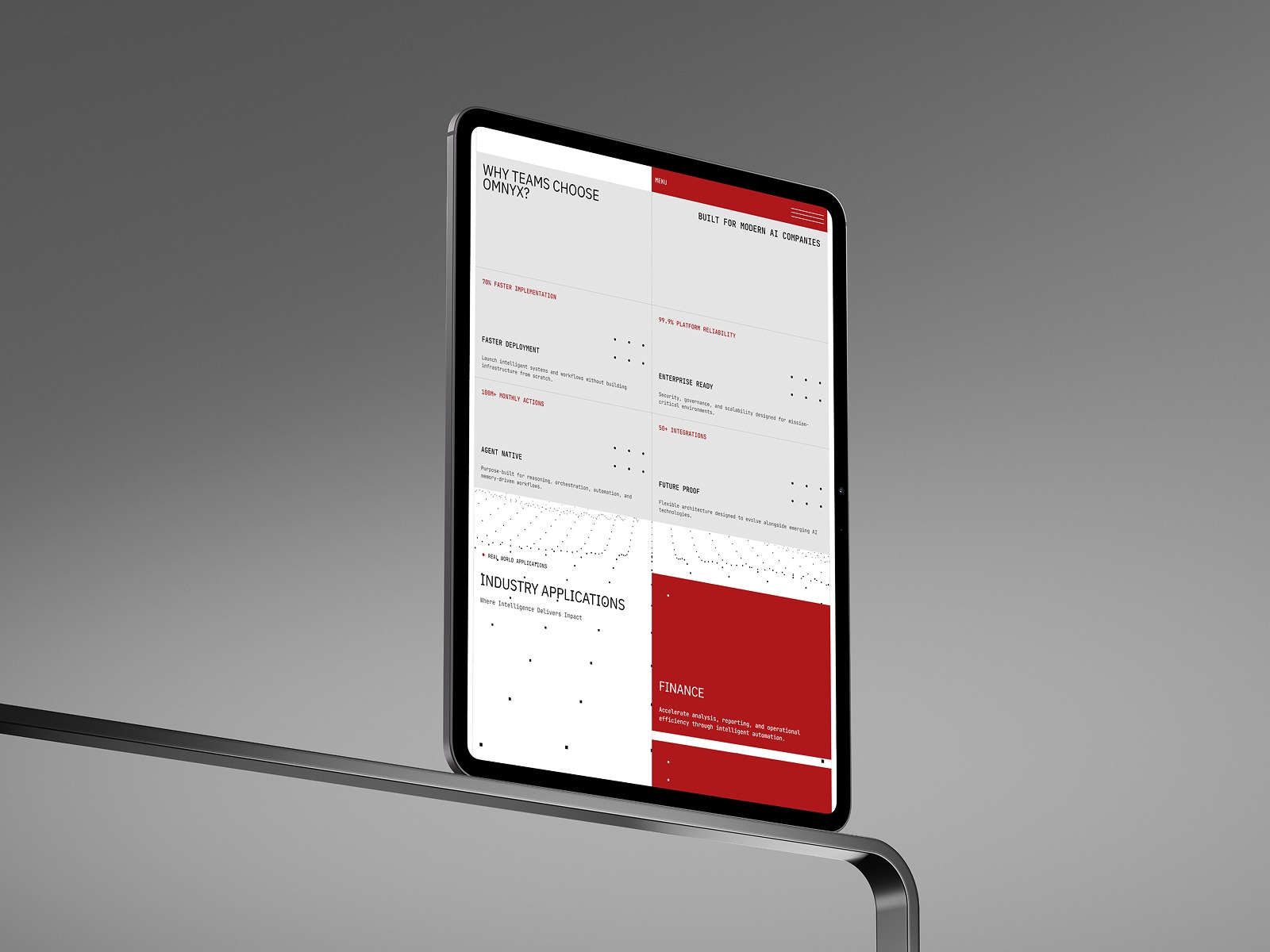 Omnyx - AI-Native Technology Framer Template Image 1