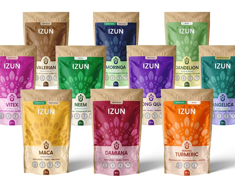 IZUN ~ Natural Balance Restoring | Identity & Packaging