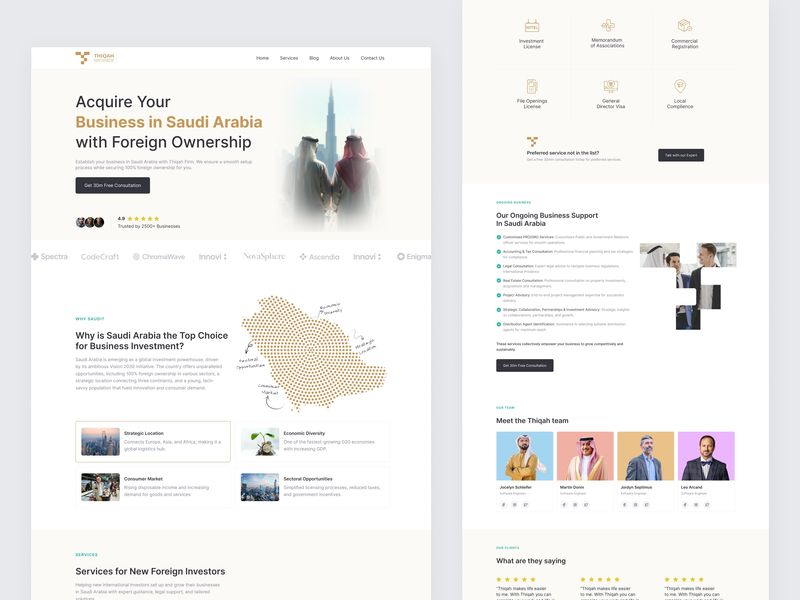 Thiqah Business Services Website Design