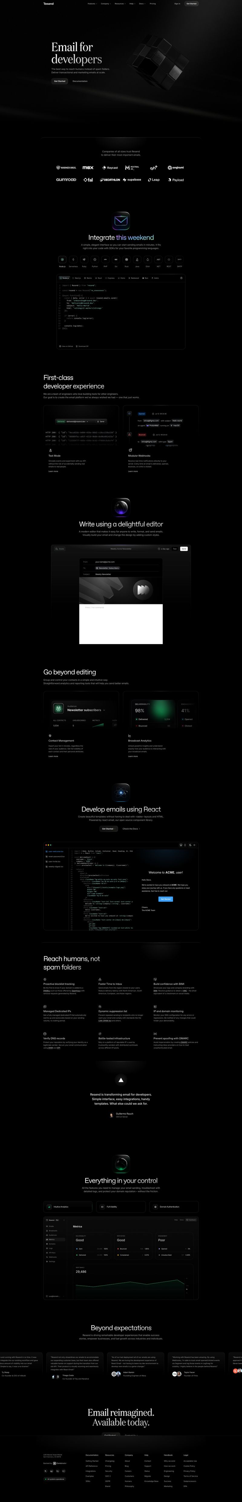 Screenshot taken from Resend