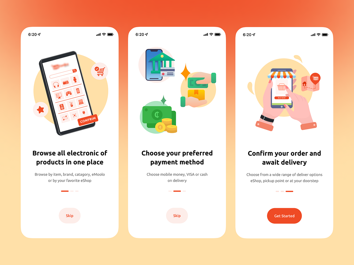 Telifonika - E-commerce App Onboarding Illustration