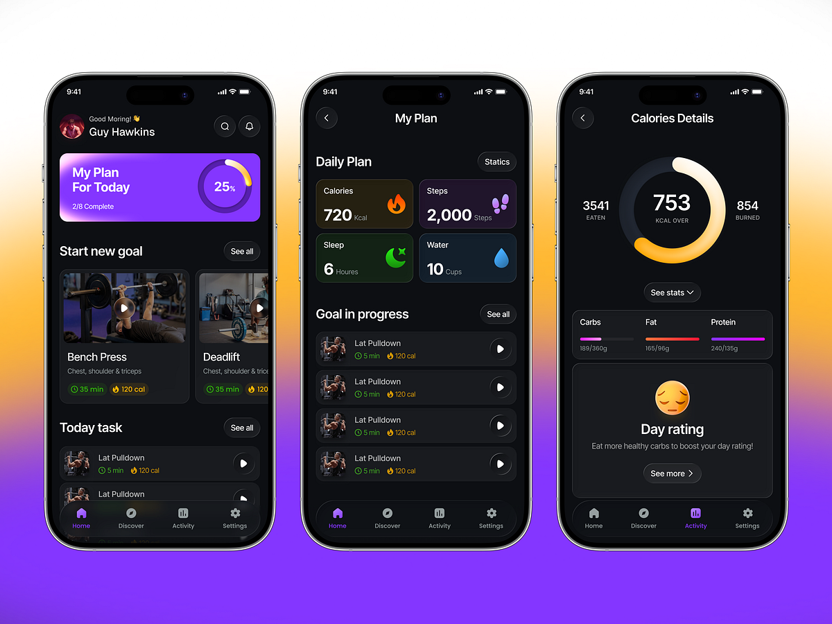 Fitness tracker app | Gym app  Image 0