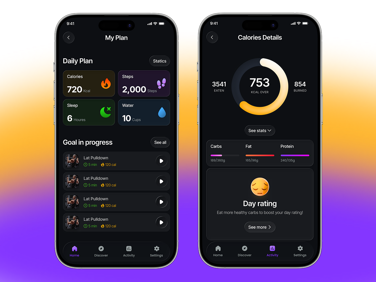 Fitness tracker app | Gym app  Image 2