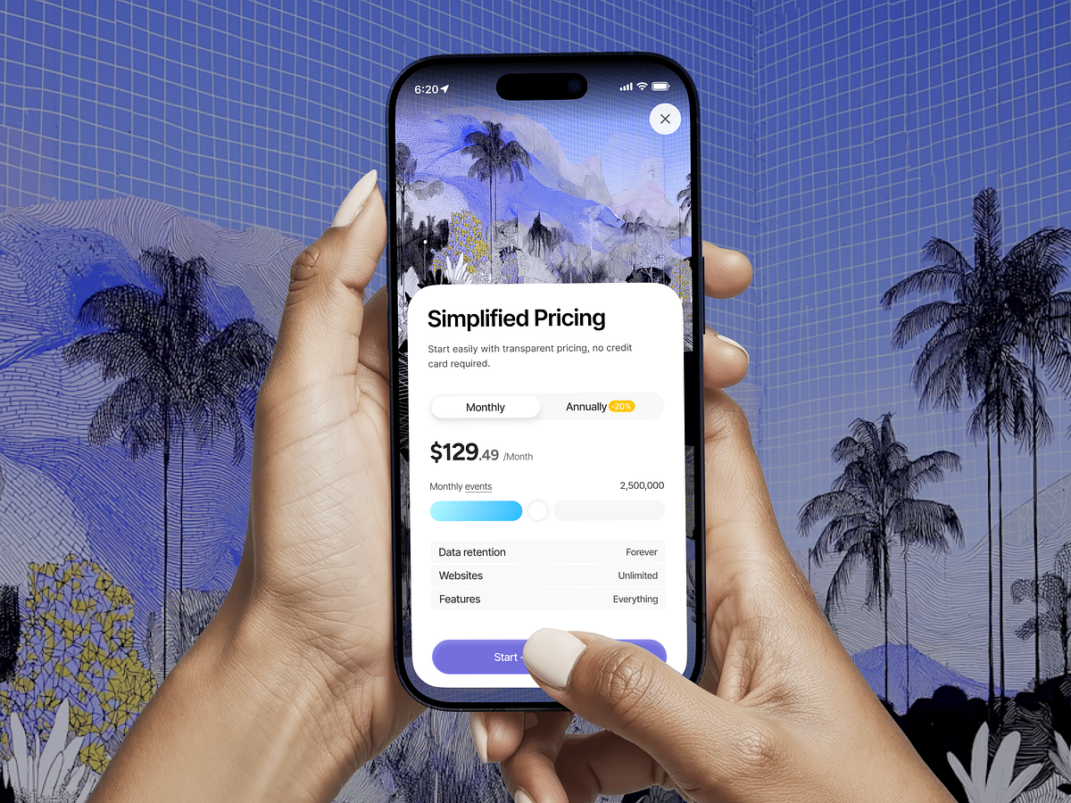 Simplified Pricing UI - Mobile SaaS Experience Image 1