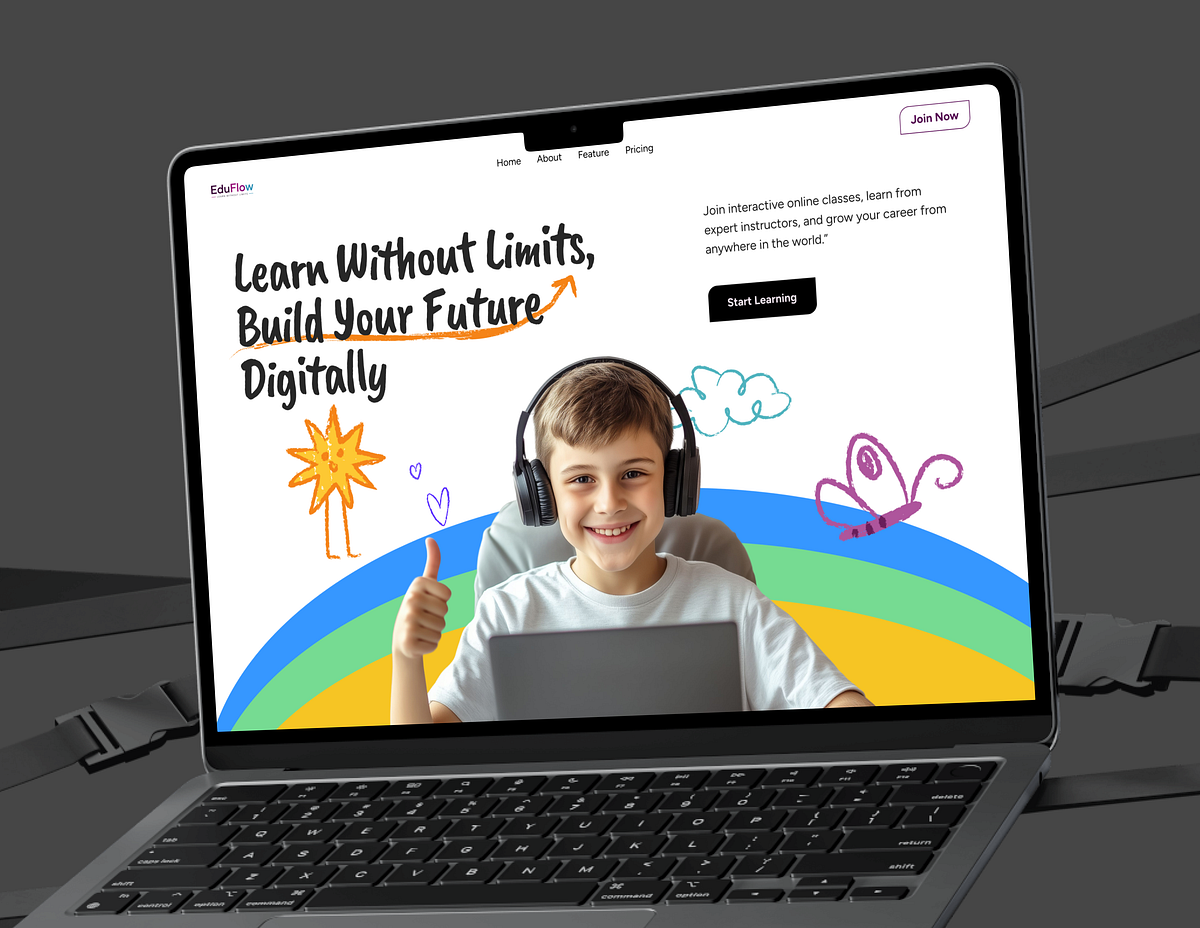 EduFlow – E-Learning Landing Page Design for Online Education Image 1