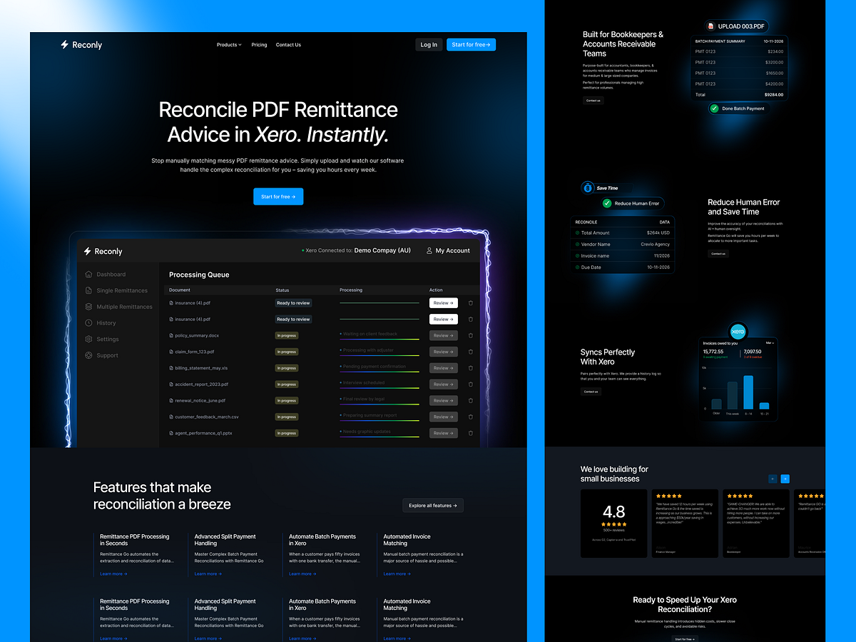 Reconly — Fintech SaaS Platform Experience Image 0