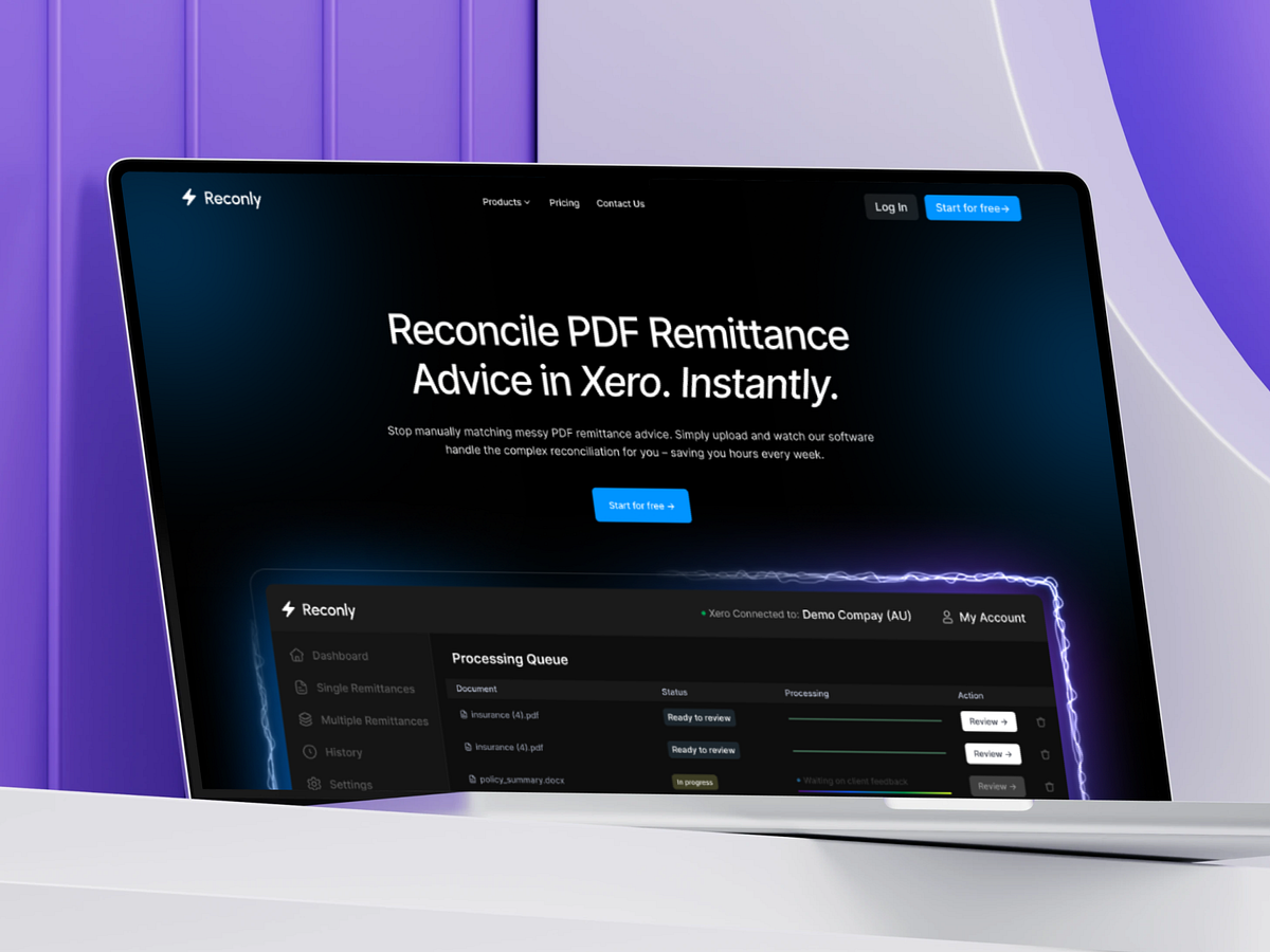 Reconly — Fintech SaaS Platform Experience Image 2