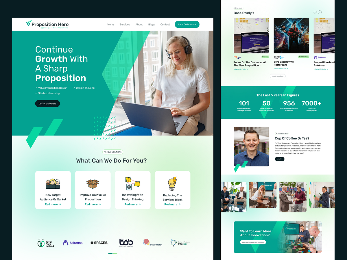 Proposition Hero Innovation & Growth Experiences