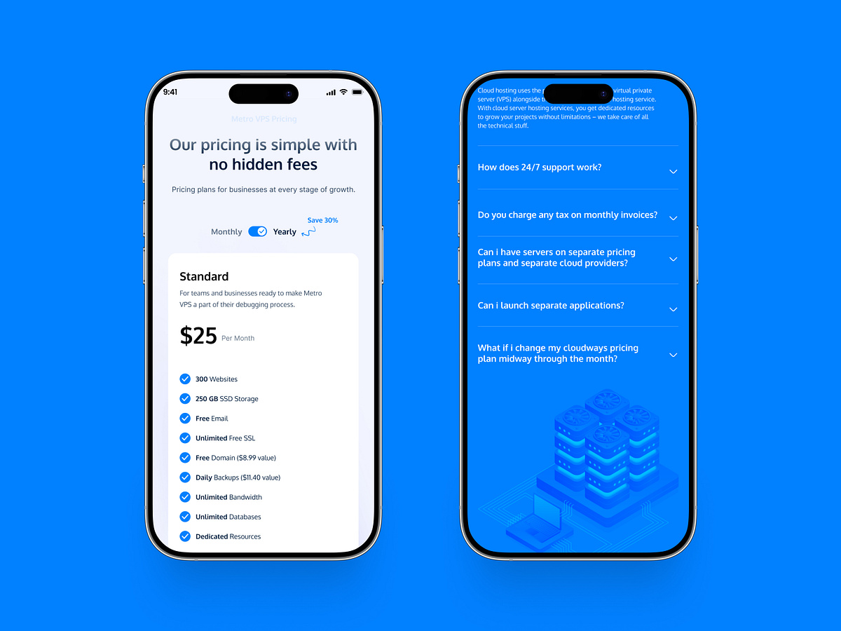 Modern Cloud Hosting SaaS Website UI Design Image 3