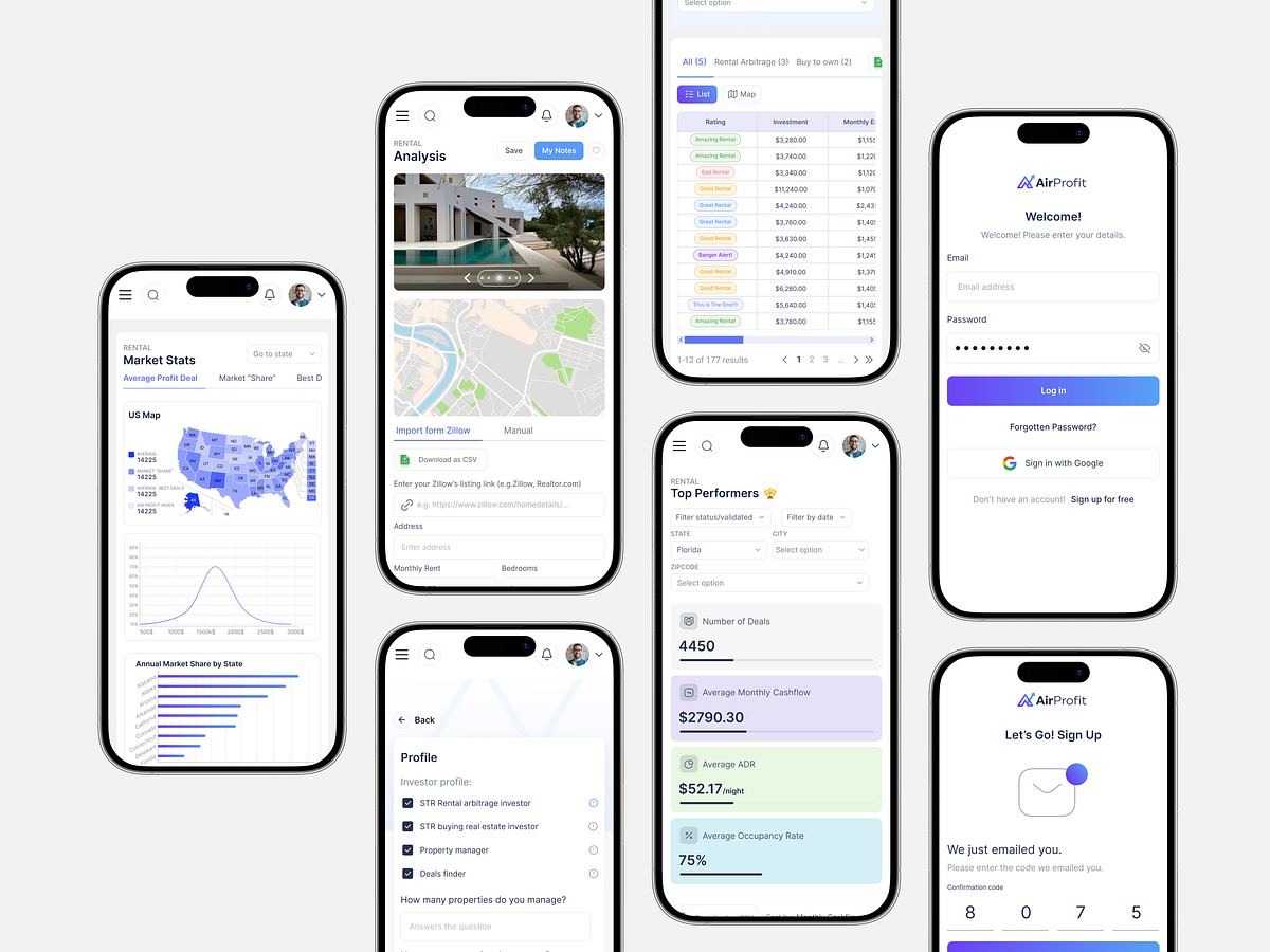 AirProfit We-application UI & Analytics Dashboard Image 2