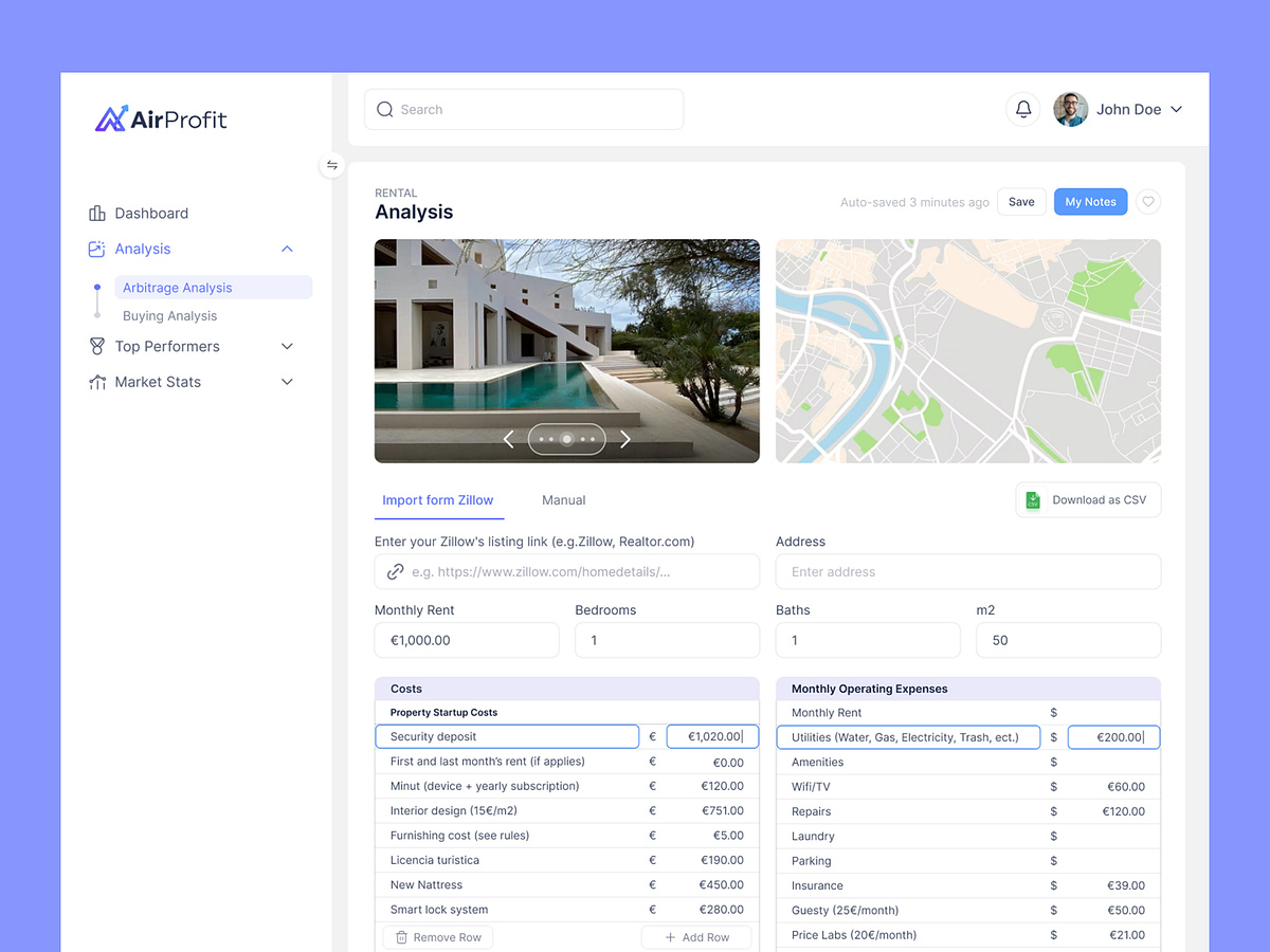 AirProfit Analytics Dashboard