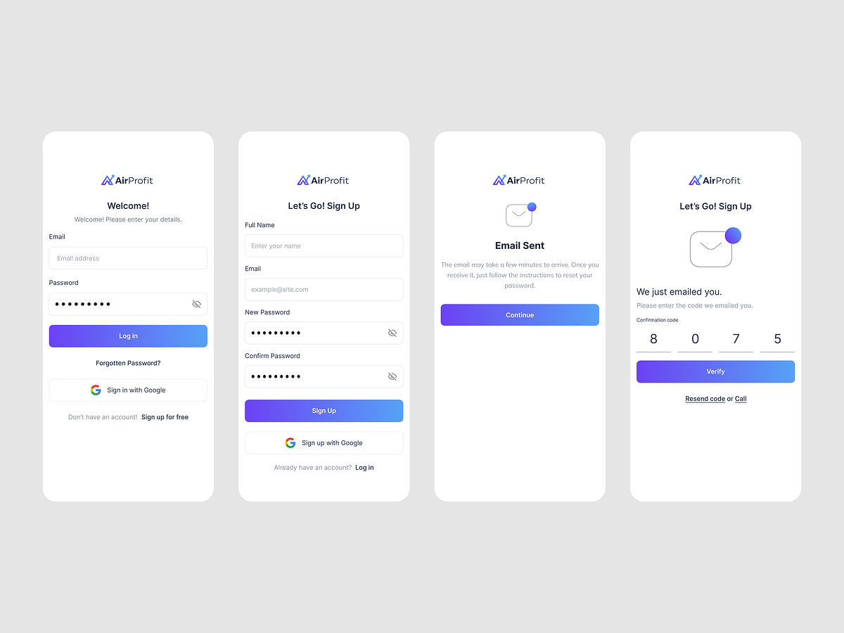 Login & Signup Mobile UI