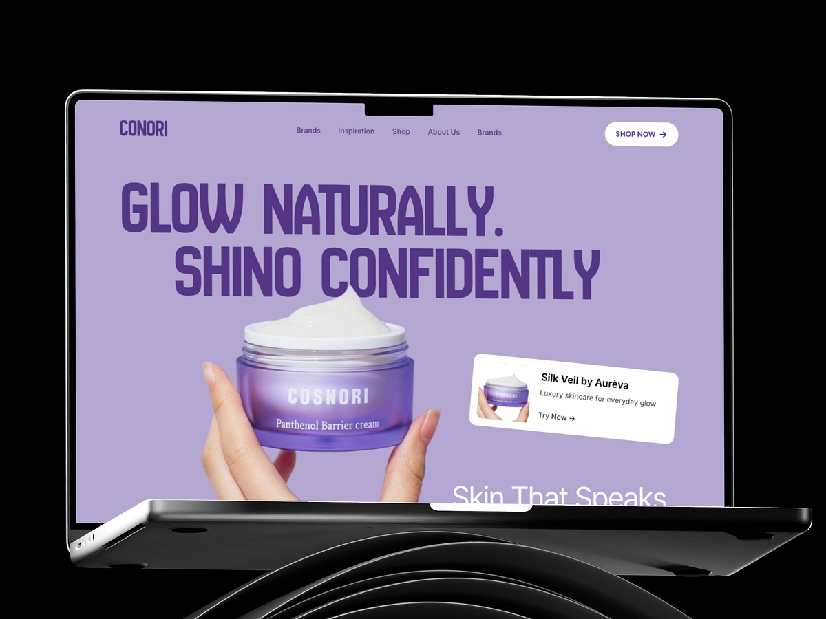Skincare Landing Page UI — Beauty Product Hero Section Image 1