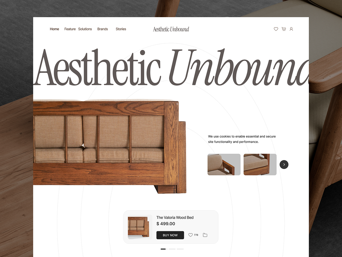 Furniture Website UI — Premium eCommerce Product Landing Page