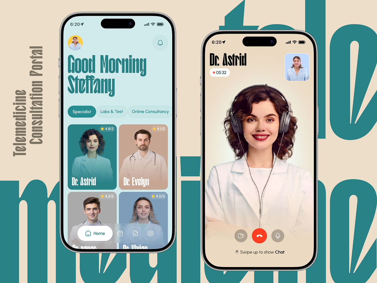 Telehealth App UI | Doctor Consultation Mobile Design Image 1