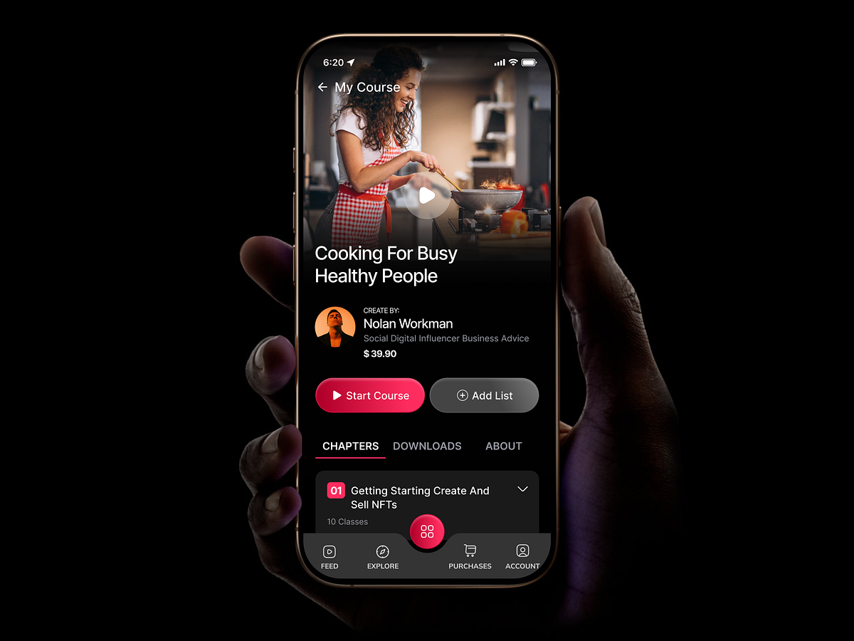 Course App UI - Mobile Learning Platform UX Design Concept