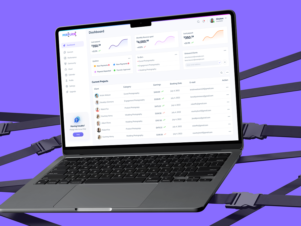Dashboard UI — SaaS Analytics & Client Management Platform Image 1