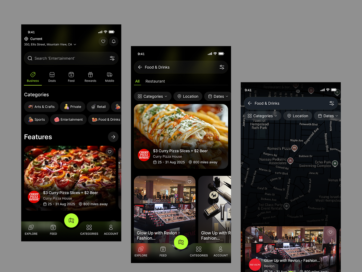 Local Discovery App | Mobile UI Design Image 1