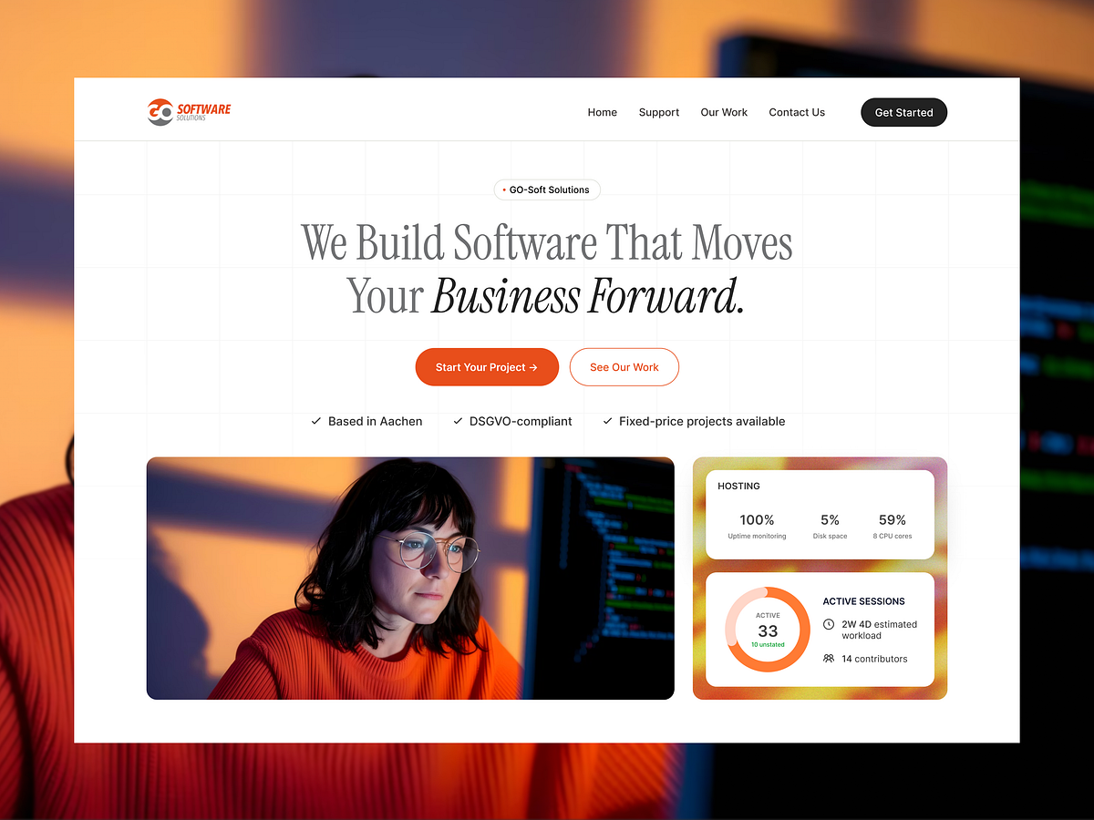 Software Agency Landing Page | SaaS Website UI Image 0